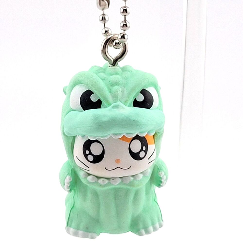 Hamtaro - Bandai Godzilla x Hamtaro Swing Green Figure Keychain